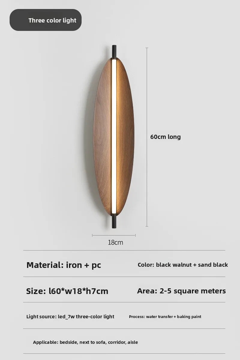 Minimalist LED Wall Lamp - Modern Leaf Design for Living Room & Bedroom