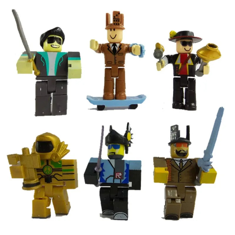 Roblox Cartoon Model Set - 6 Colorful Characters for Imaginative Play