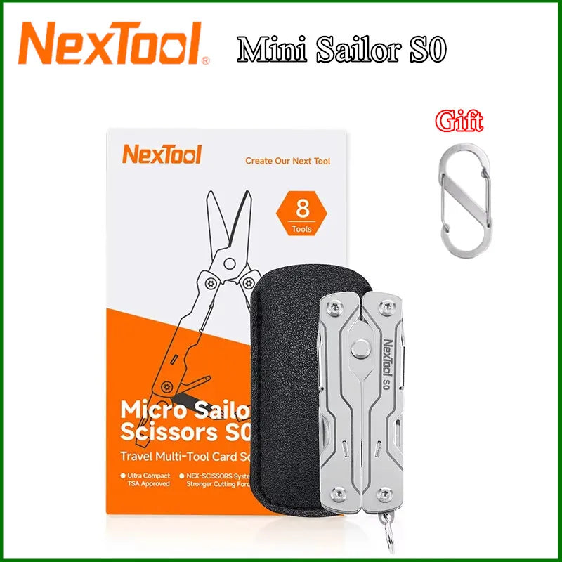 NexTool 8-in-1 Mini Sailor Scissors Pocket Multitool for Everyday Use