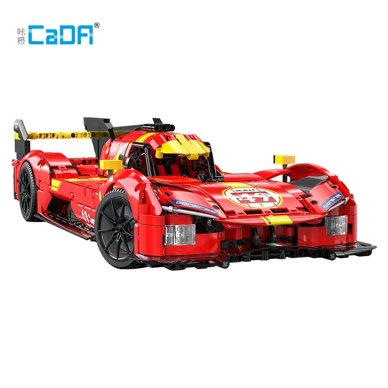 Cada Remote Control Flame Racing Car Model - 1518Pcs Building Blocks
