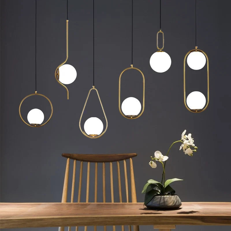 Modern Glass Ball Pendant Light for Dining & Kitchen - Ramalho