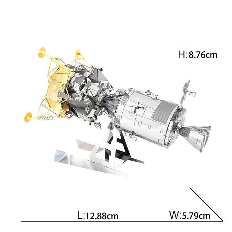 3D Metal Spacecraft Puzzle - Hubble Telescope & Mars Rover Model