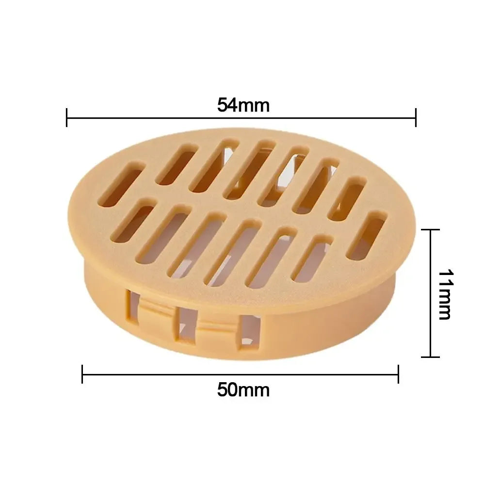 4Pcs Round Plastic Louver Vent Cover for Cabinet & Furniture
