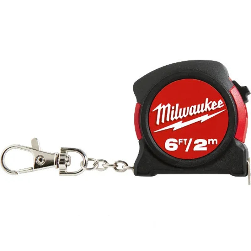 Milwaukee 2M Mini Tape Measure - Compact & Durable with Keychain