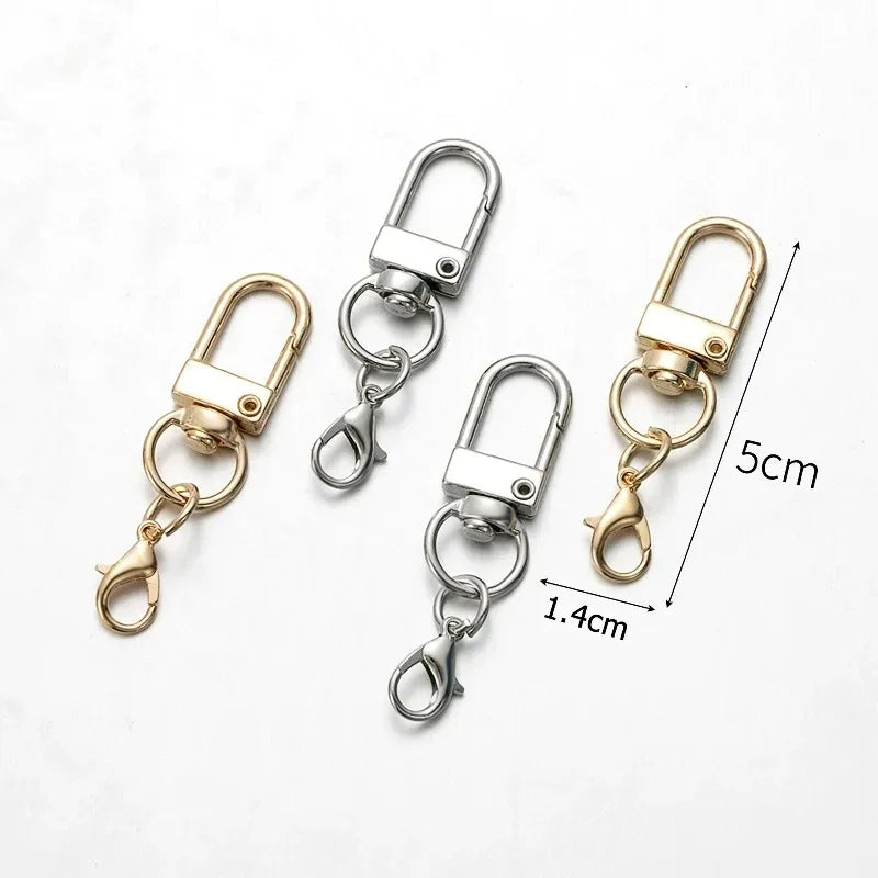 Vibrant Keyring Lobster Clasps with Chains for DIY Jewelry Making