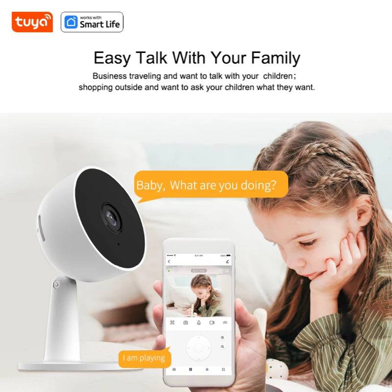 Tuya Smart 1080P Wi-Fi Security Camera with Real-Time Alerts & Audio