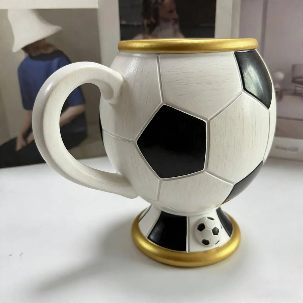 3D Soccer Ball Stainless Steel Mug - Perfect for Football Fans