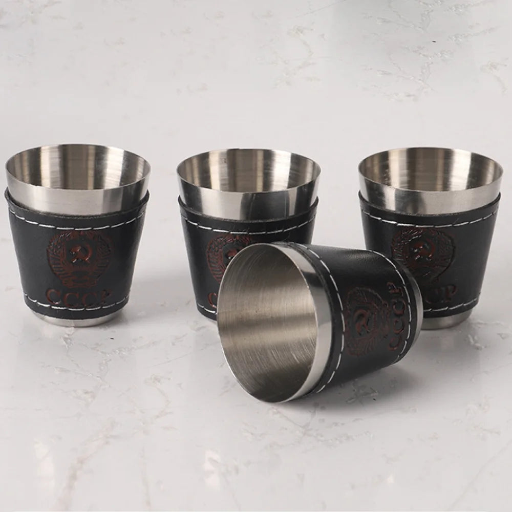 4pcs Stainless Steel Outdoor Travel Cups Set - Perfect for Camping