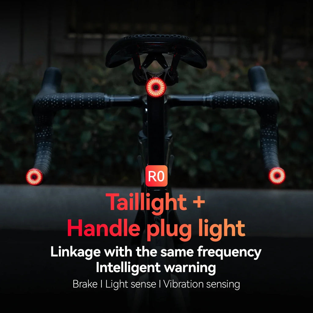 ROCKBROS Smart Brake Taillight - Enhance Night Safety on Bicycles