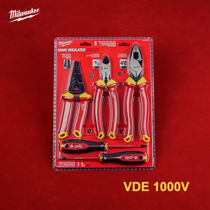 Milwaukee 5-Pack Insulated Electrician Tool Set - Safe & Durable