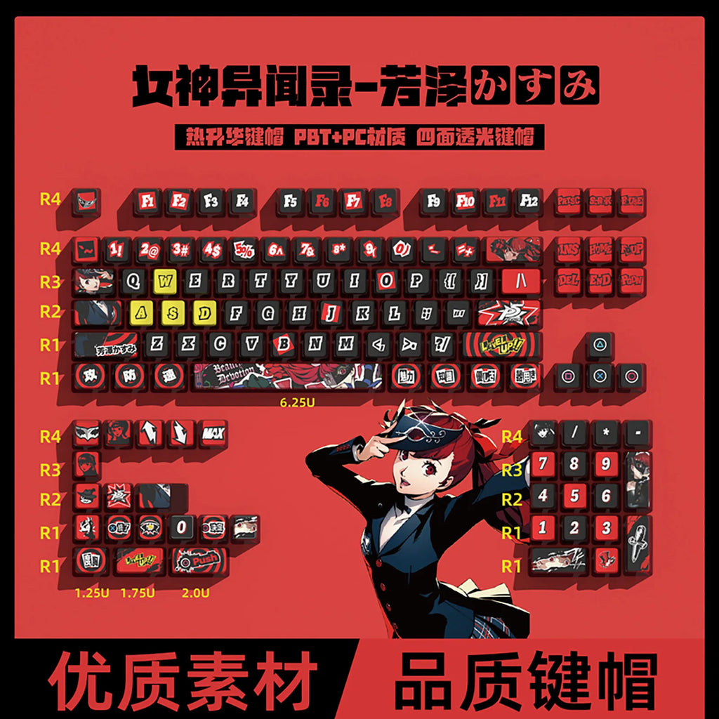 122-Key Customizable Pudding Keycaps for Mechanical Keyboards