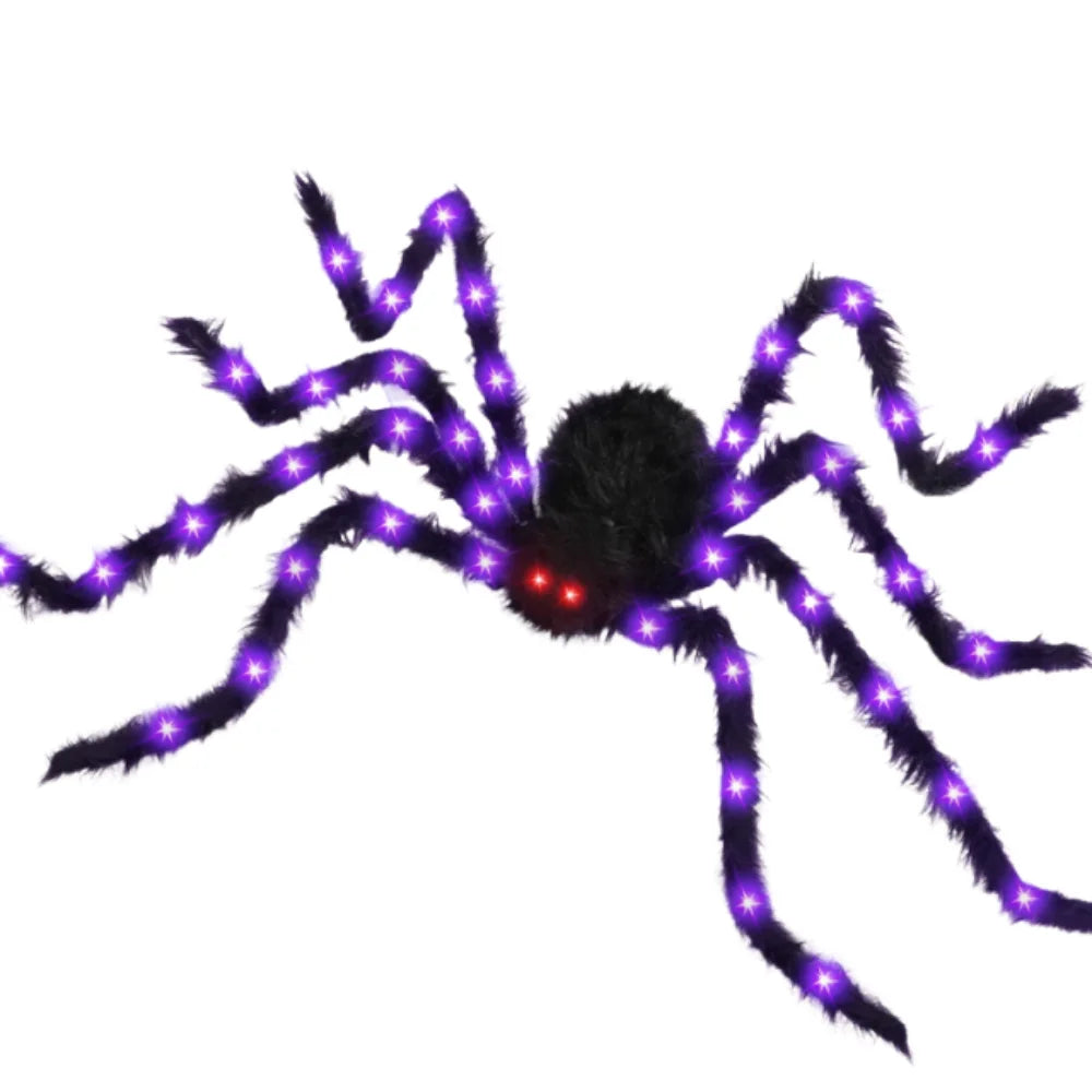 8 Modes Waterproof LED Spider Web Lights for Halloween Decor