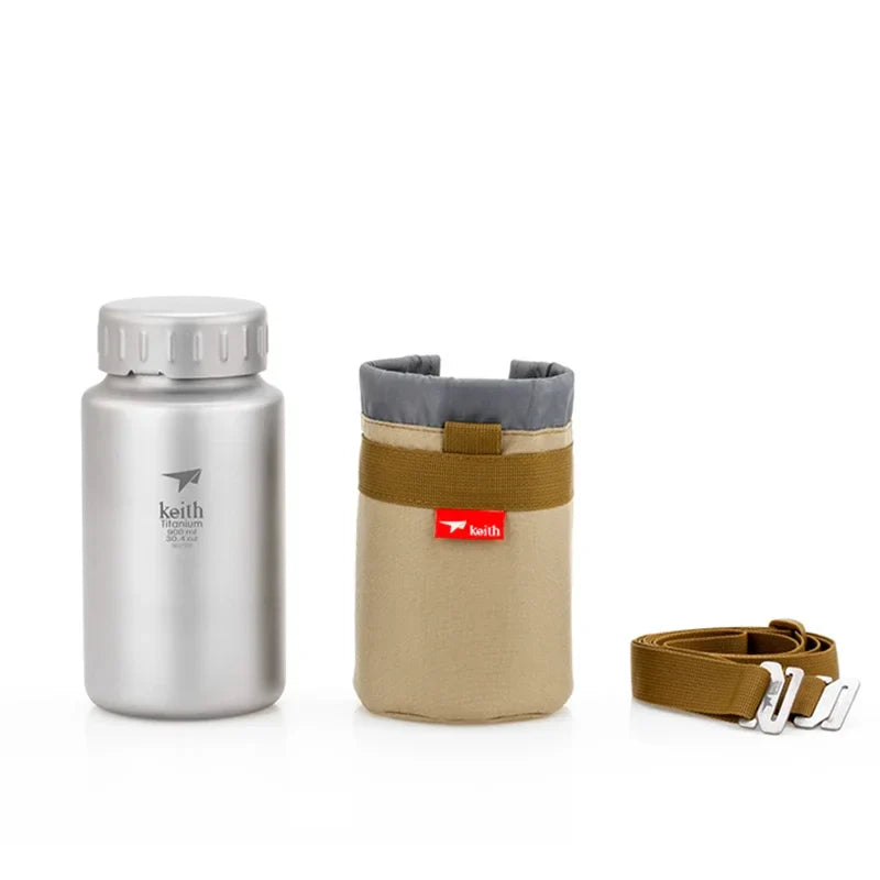 Keith Titanium Sports Bottle - Ultra-Light Durable Drinkware, 0.9L/1.2L
