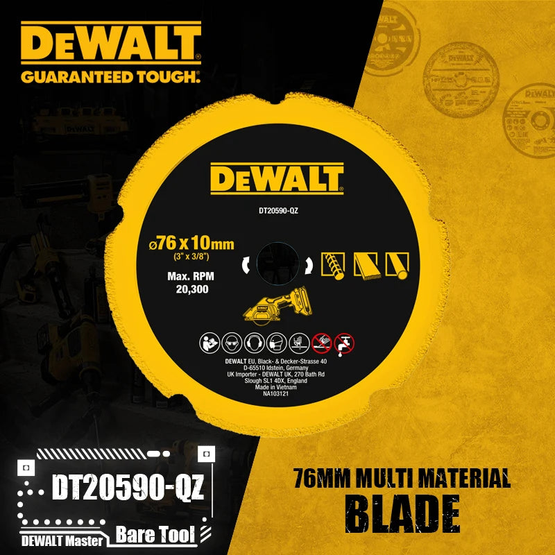 DEWALT 76MM Blade Set - Multi Material, Diamond Tile & Steel Cutting