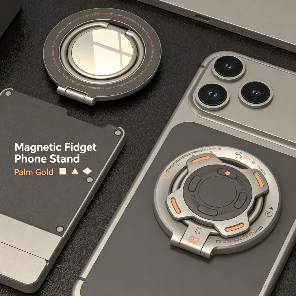 Double-Sided Magnetic Finger Ring Holder for Phone – Portable & Versatile