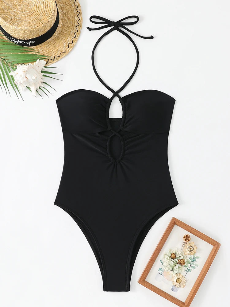 Stylish Bandeau One Piece Swimsuit for Women - Summer Beach Essential