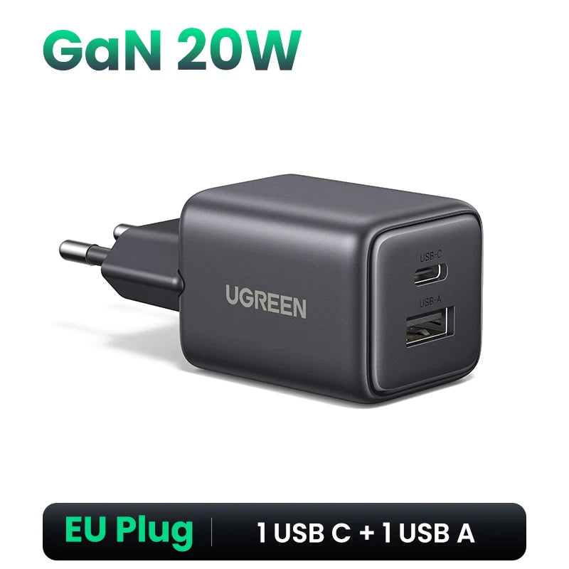UGREEN 20W GaN Charger - Ultra-Fast USB-C Power Adapter for All Devices