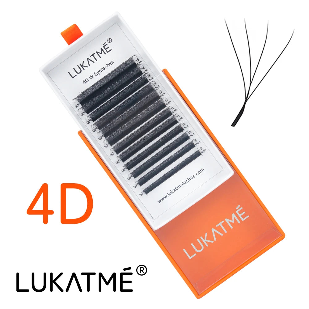 LUKATME 8PC Premade YY W Shape Curl Eyelash Extensions Mix Style