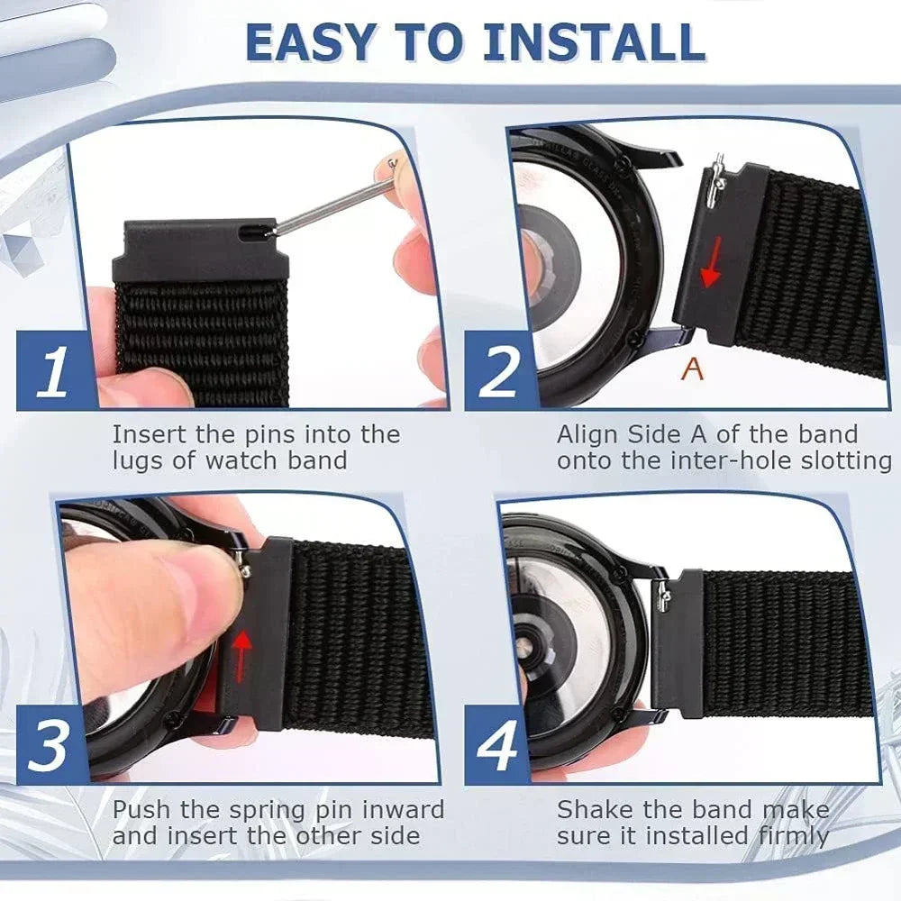 Comfortable Nylon Loop Strap for Garmin Venu & Forerunner Watches