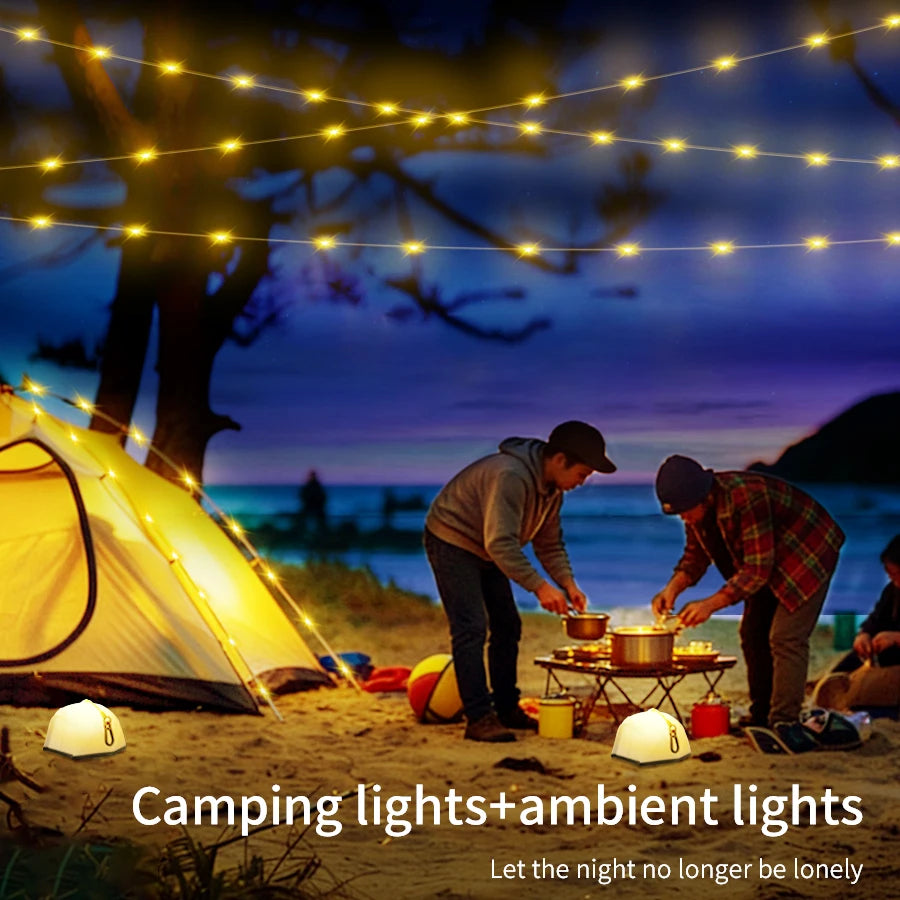 GGBEE Rechargeable LED Camping Light - 10M Colorful String Lantern