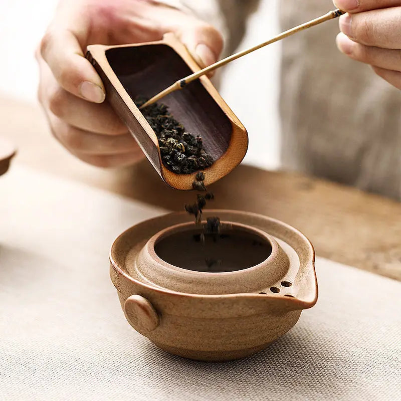 Elegant Chinese Kung Fu Tea Set - 1 Pot & 2 Teacups for Travel