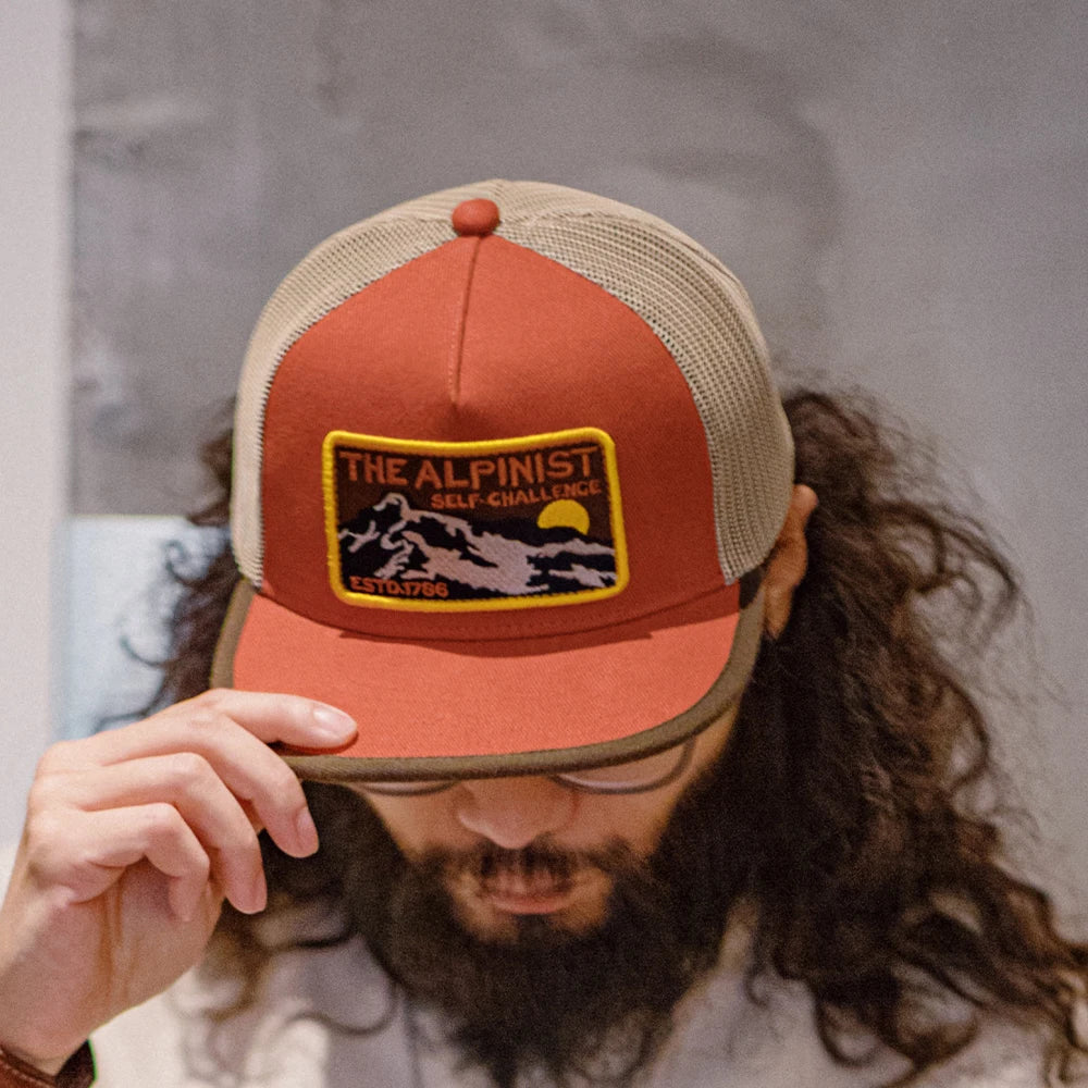 Maden Adjustable Color-Block Cap - Breathable Flat Brim Hat