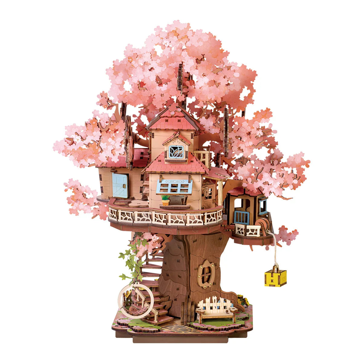 Robotime Sakura Tree House 3D Wooden Puzzle - DIY Decorative Model