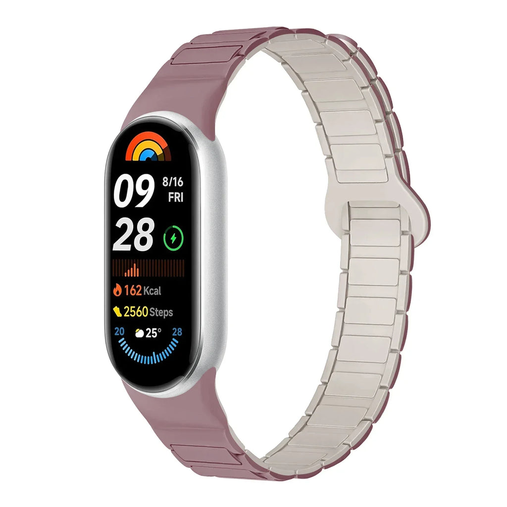 Premium Two-Tone Silicone Sports Watchband for Xiaomi Mi Band 8/9/10