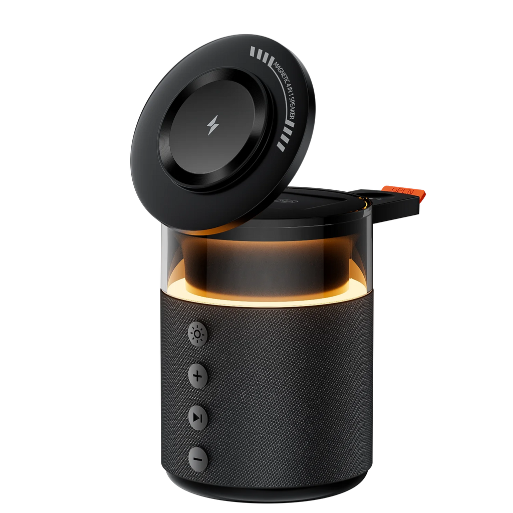 5-in-1 Magnetic Wireless Charger & Bluetooth Speaker with Night Light