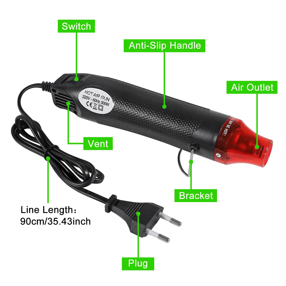 AOKIN 127/164/328/560Pcs Heat Shrink Tubing Kit with Hot Air Gun
