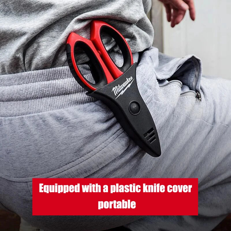 Milwaukee Electrician Scissors - Multi-Purpose Cable Stripping & Crimping