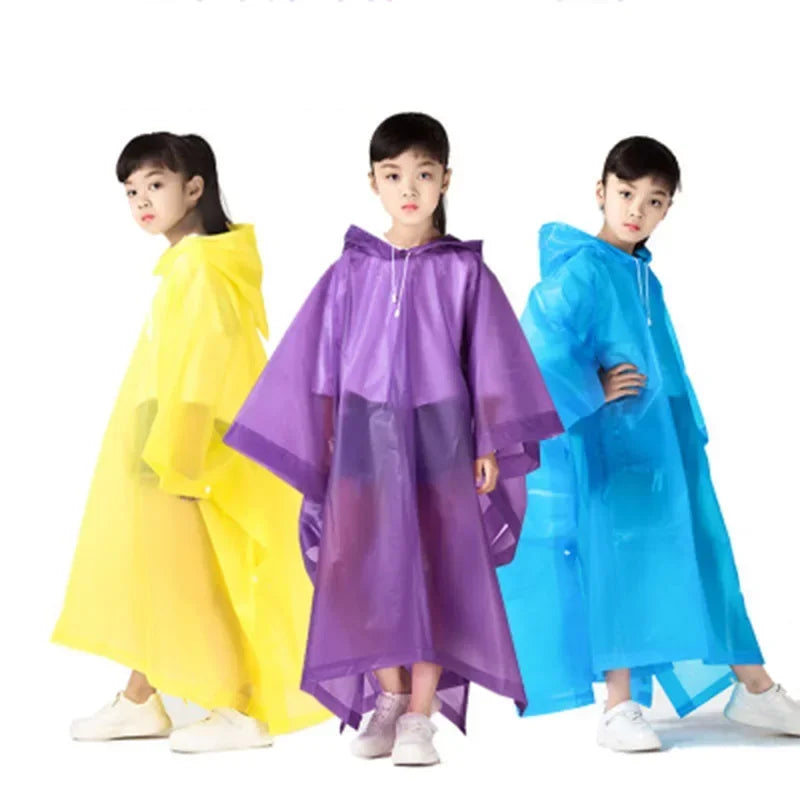 Lightweight Kids Raincoat - Waterproof Pullover for Outdoor Adventures