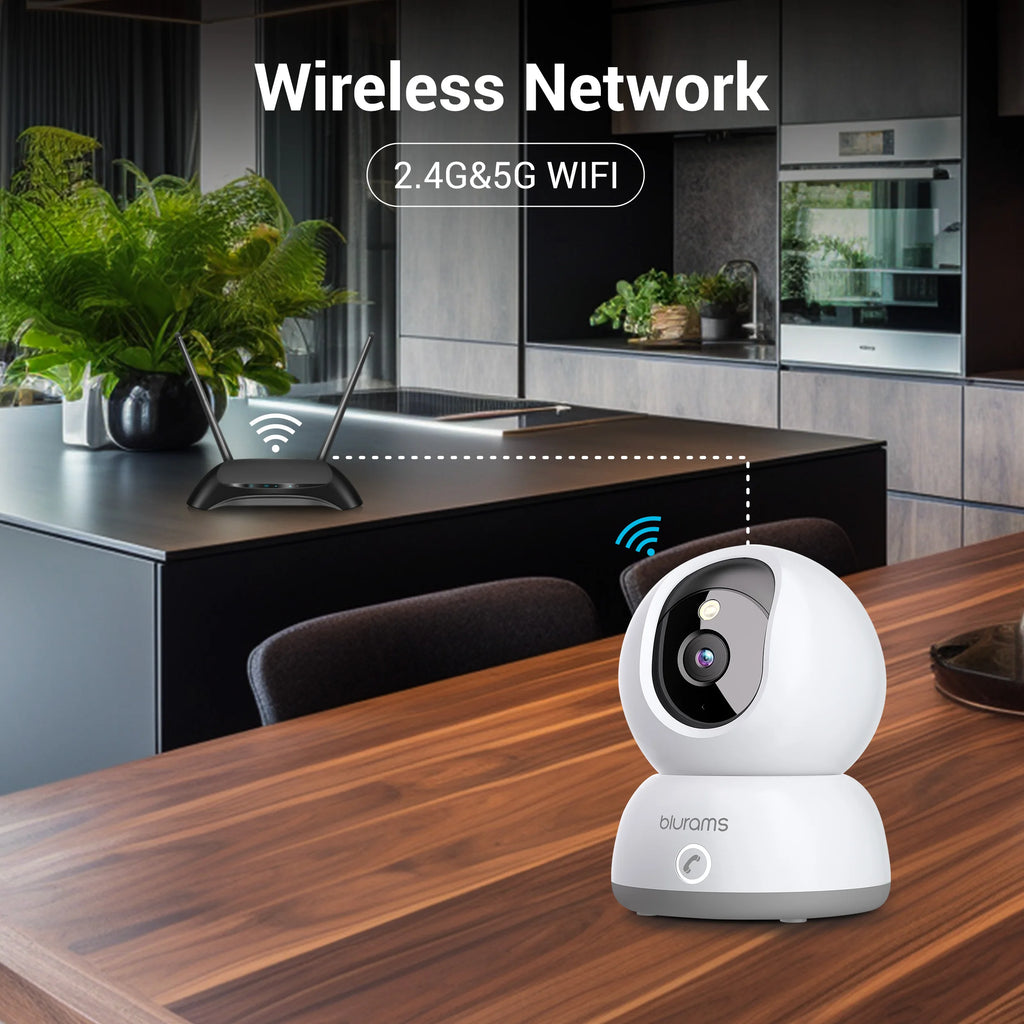 Blurams 2K Home Security Camera - 360° Pet Monitoring & Talk