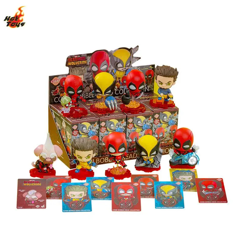 Cute Deadpool & Wolverine Q-Version Anime Figures - Kawaii Collectible