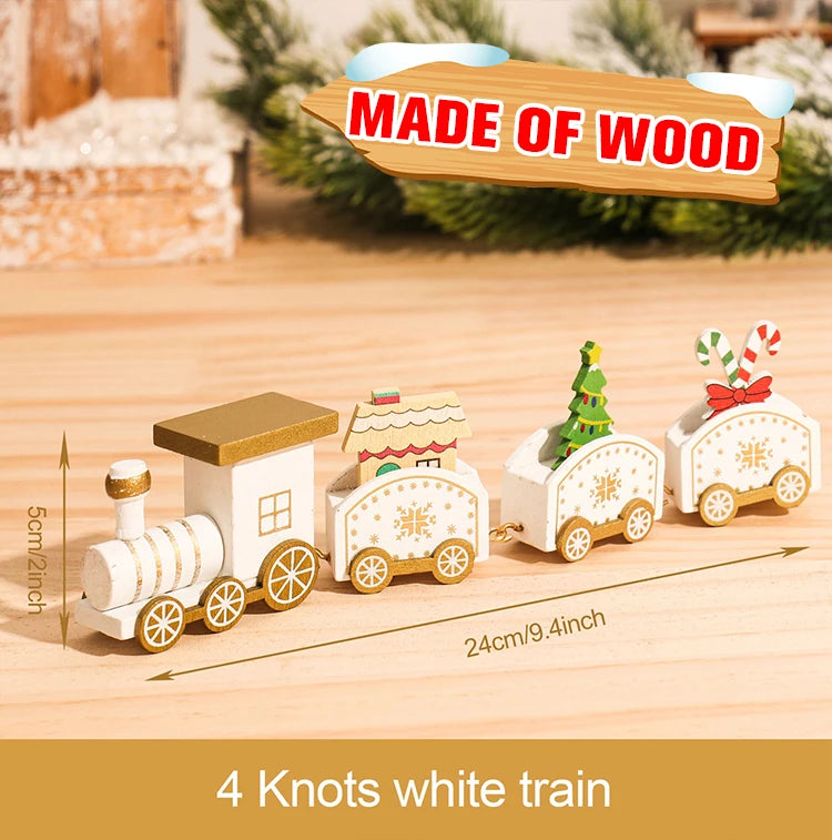 Christmas Train Ornament – Festive Wooden & Plastic Holiday Decor