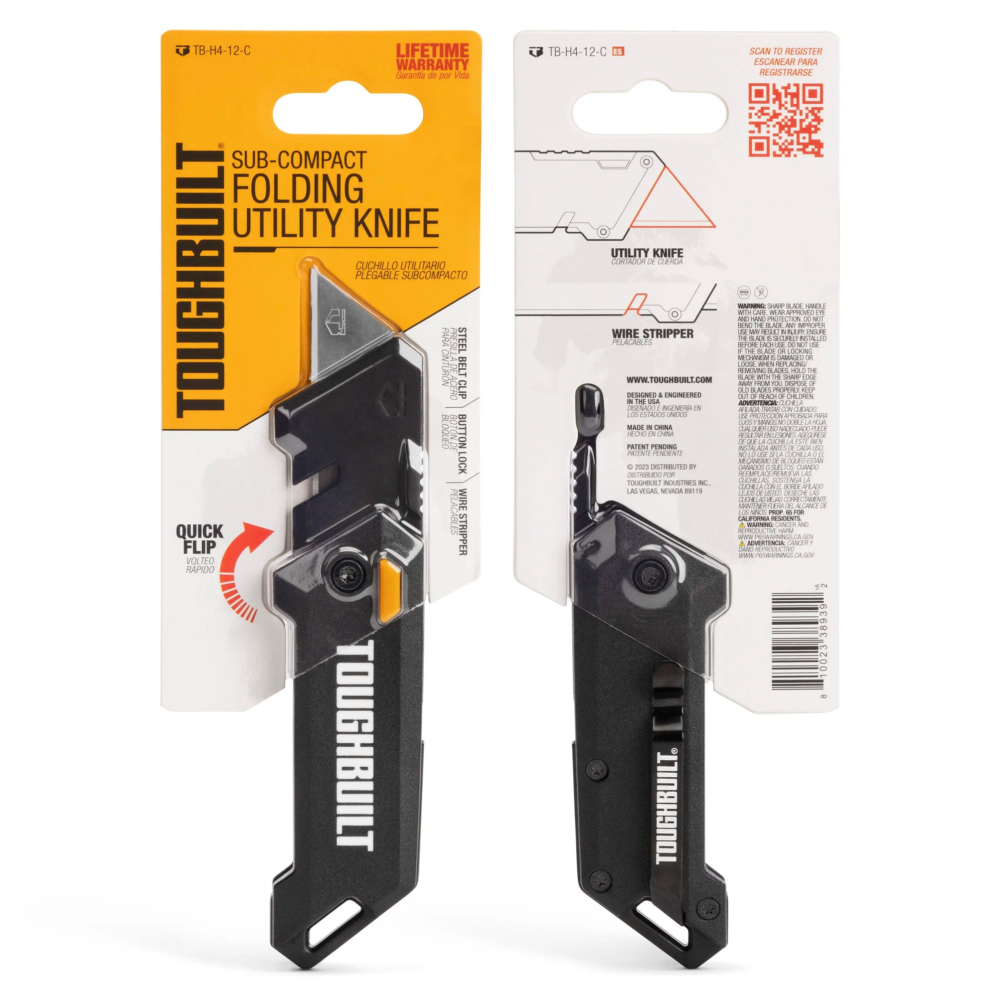ToughBuilt Folding Utility Knife – Compact & Versatile Cutting Tool