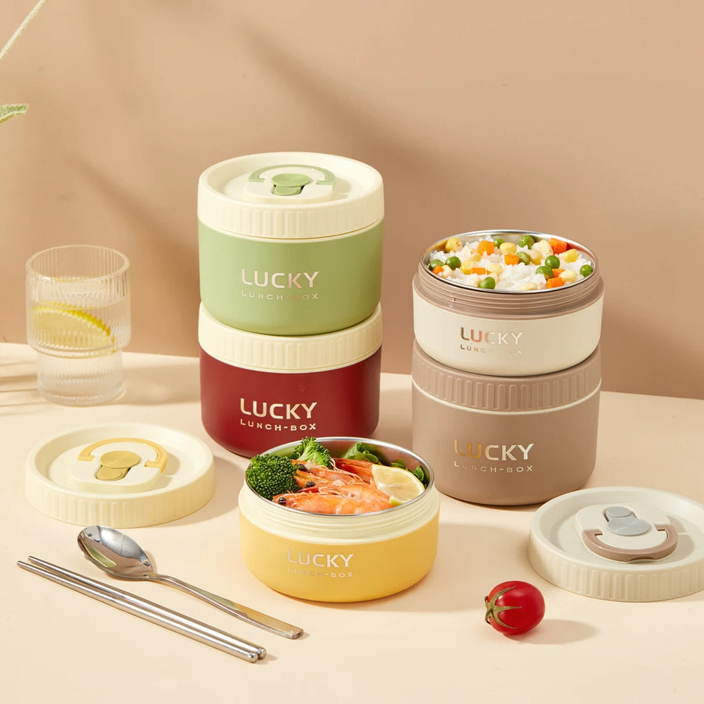 Insulated Stainless Steel Bento Box - Leak Proof & Microwave Safe