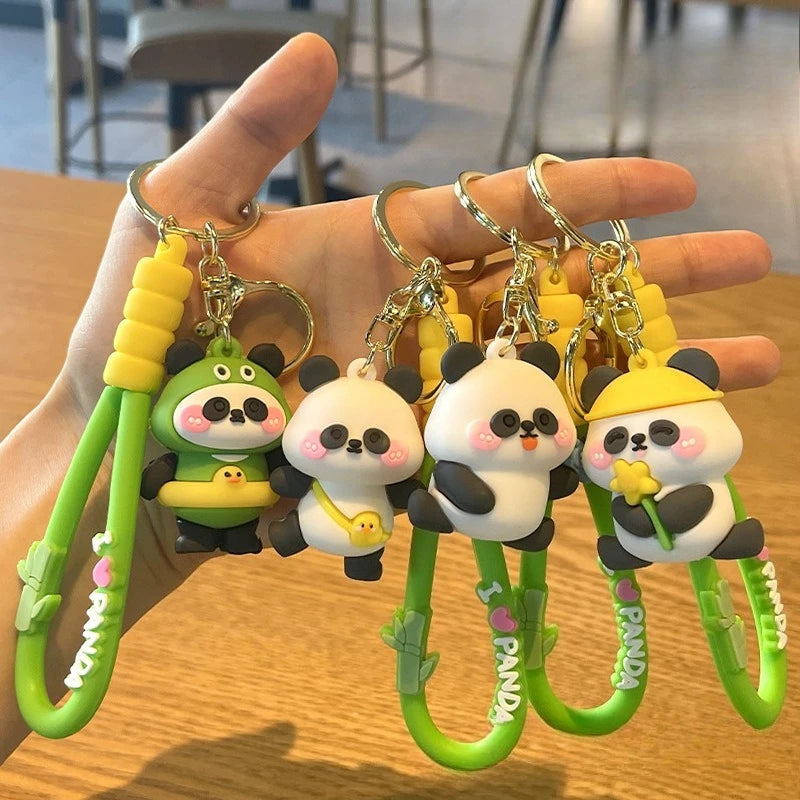 Adorable Kung Fu Panda Keychain - Soft Plastic Travel Pendant