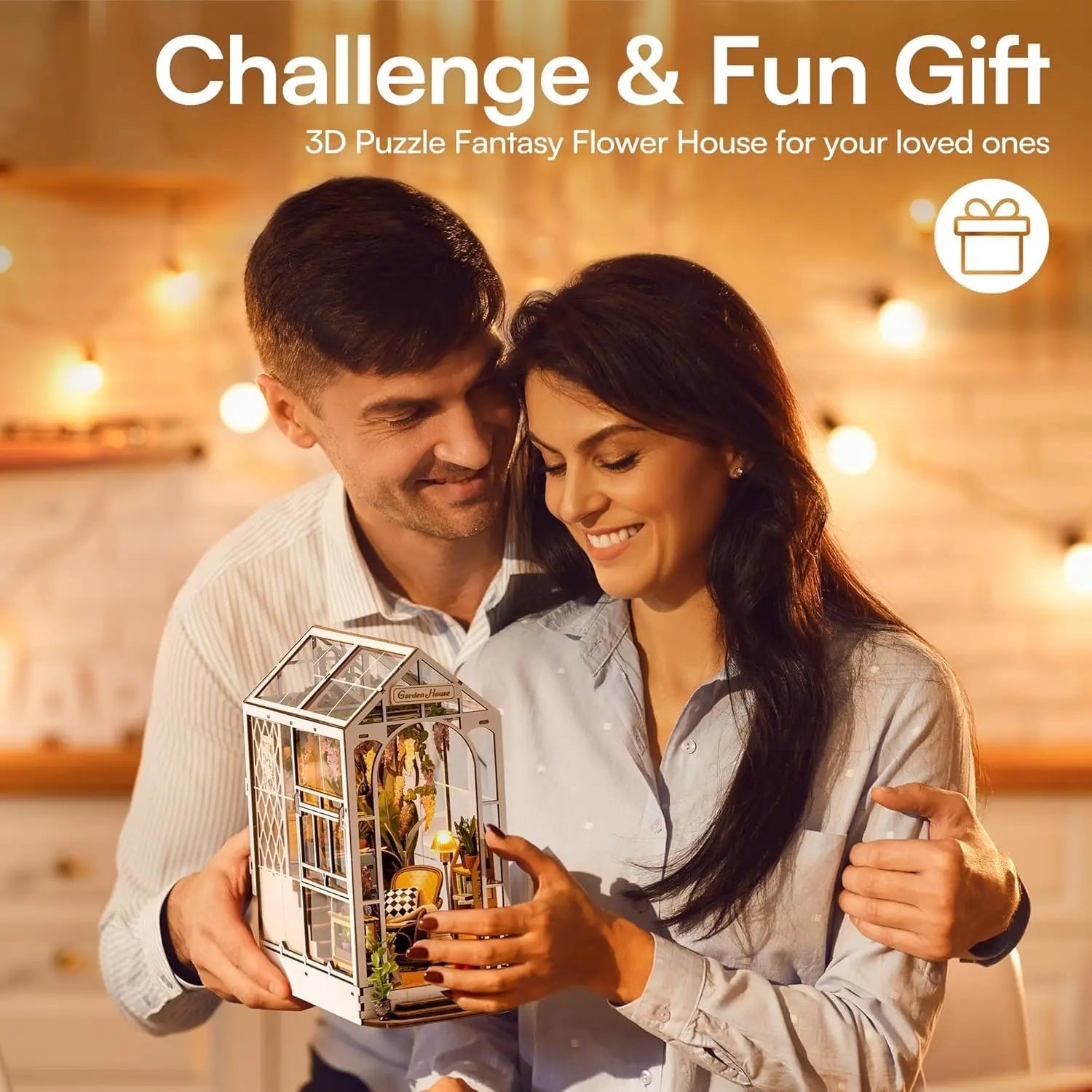 Robotime Garden Shed DIY Book Nook Kit with LED Light - 3D Puzzle