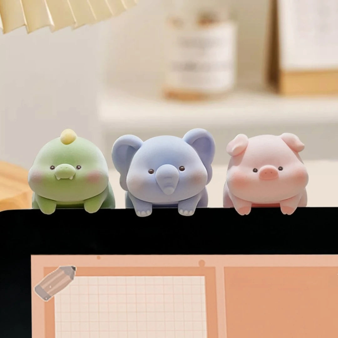 Cute Animal Computer Monitor Decor - Fun Desk Ornaments