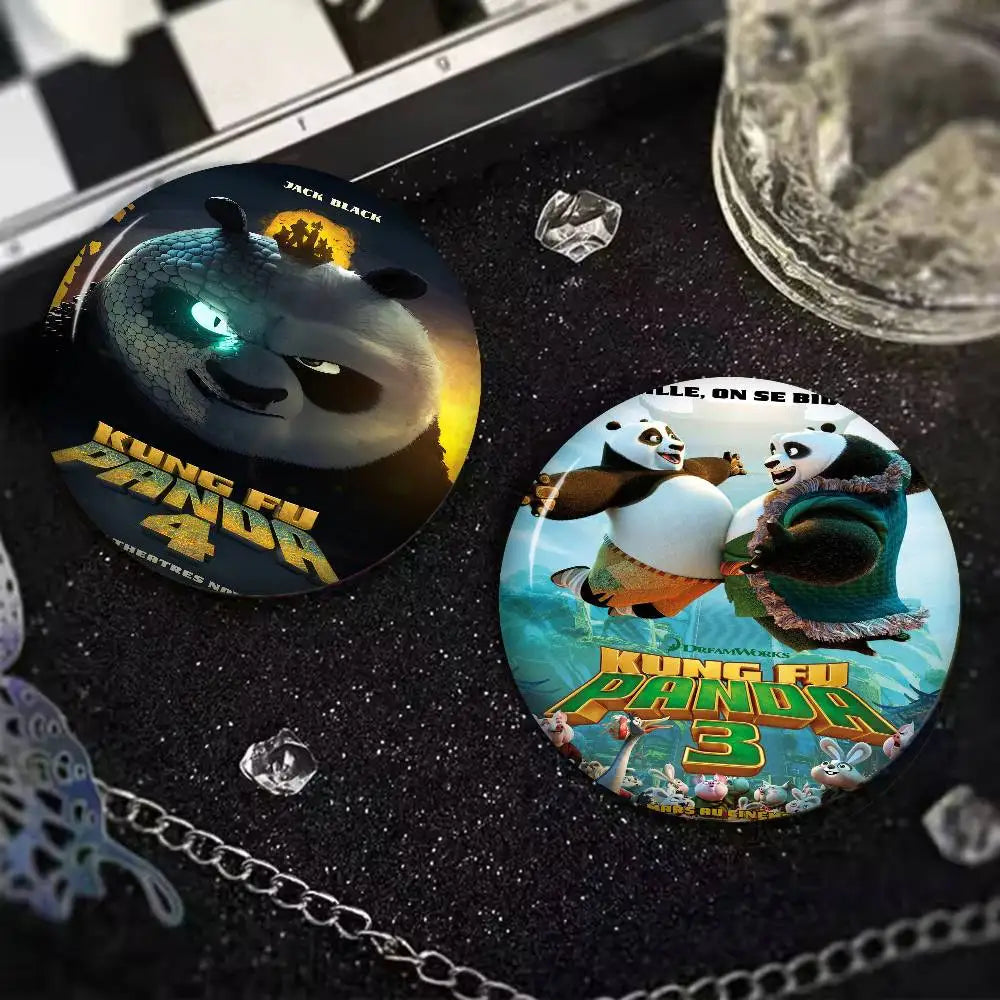 K-Kung Panda Movie Brooch | Fun Tinplate Badge for Collectors