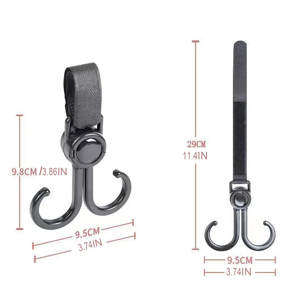 Heavy Duty Universal Stroller Hooks - Organize Your Baby Gear