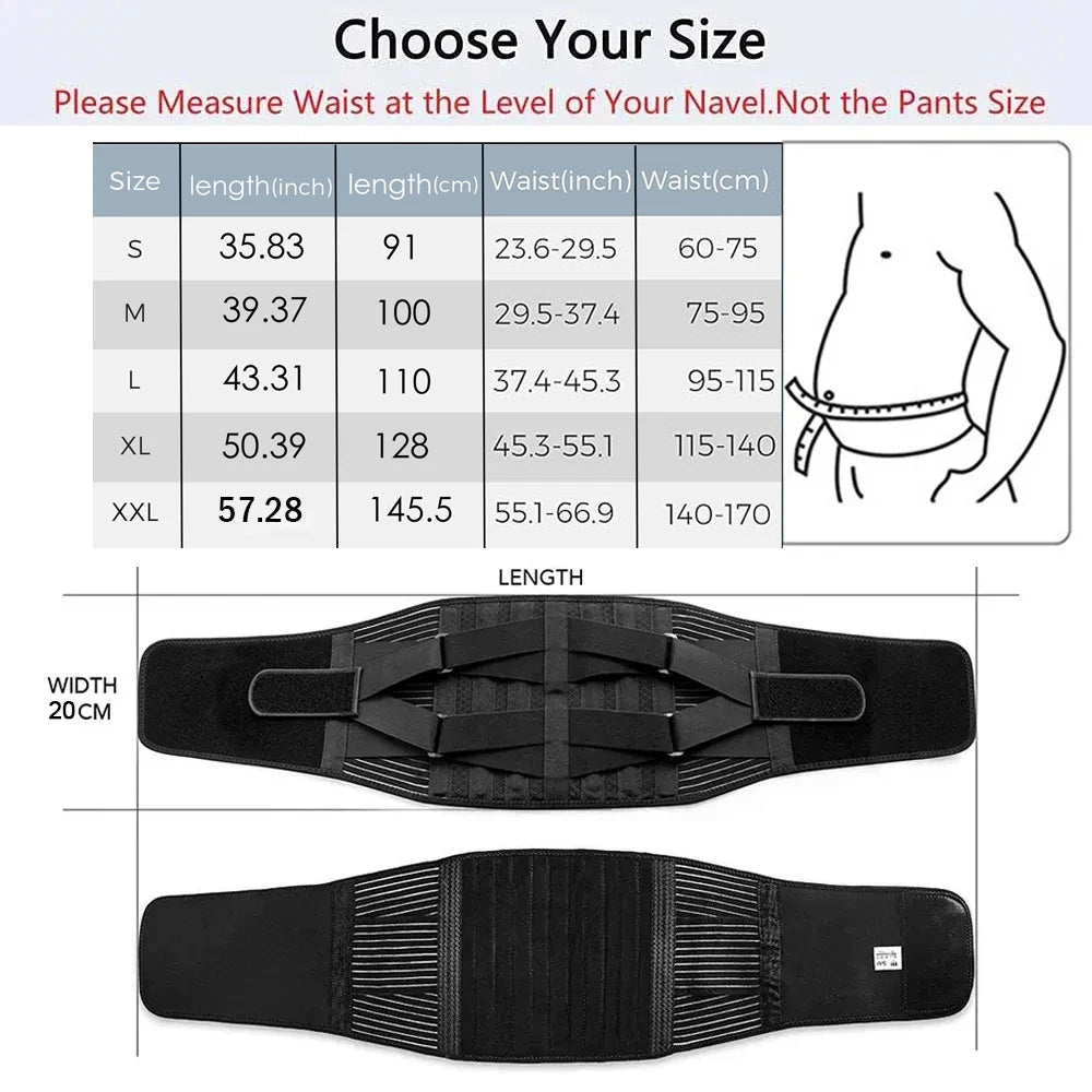 Lumbar Support Belt - Orthopedic Waist Trainer for Fitness & Comfort