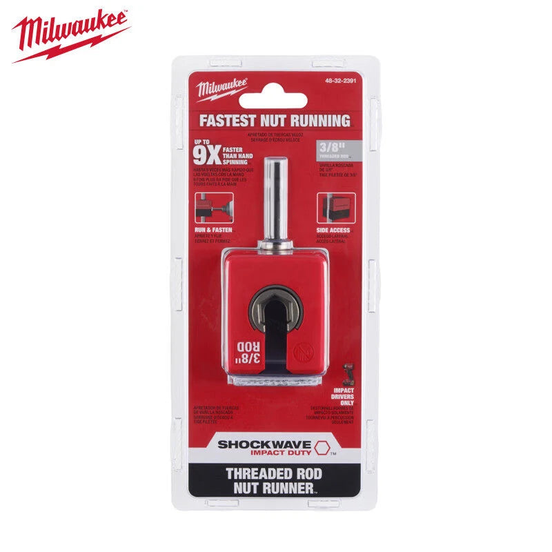 Milwaukee 3/8" Threaded Rod Nut Runner - Fast Assembly Impact Tool