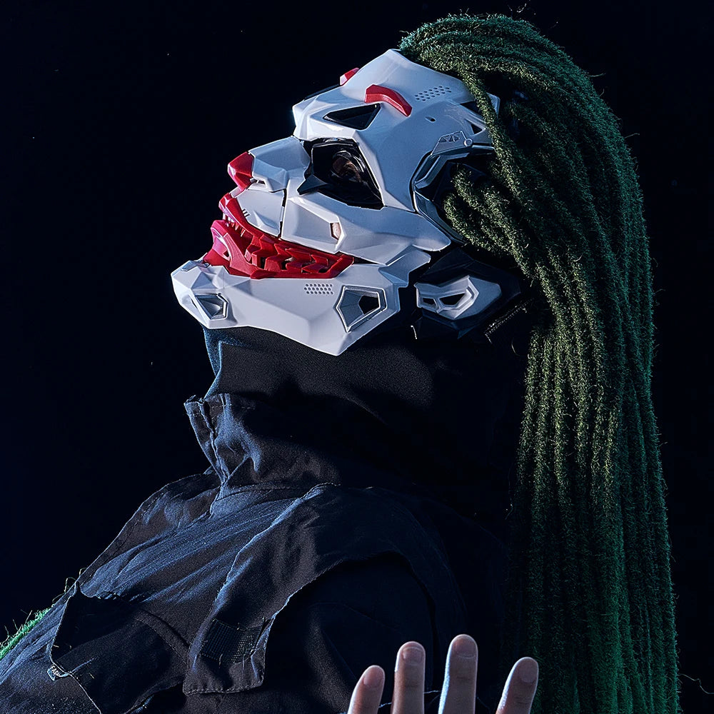 Geometric Joker Mask for Cosplay & Halloween - 2D Design
