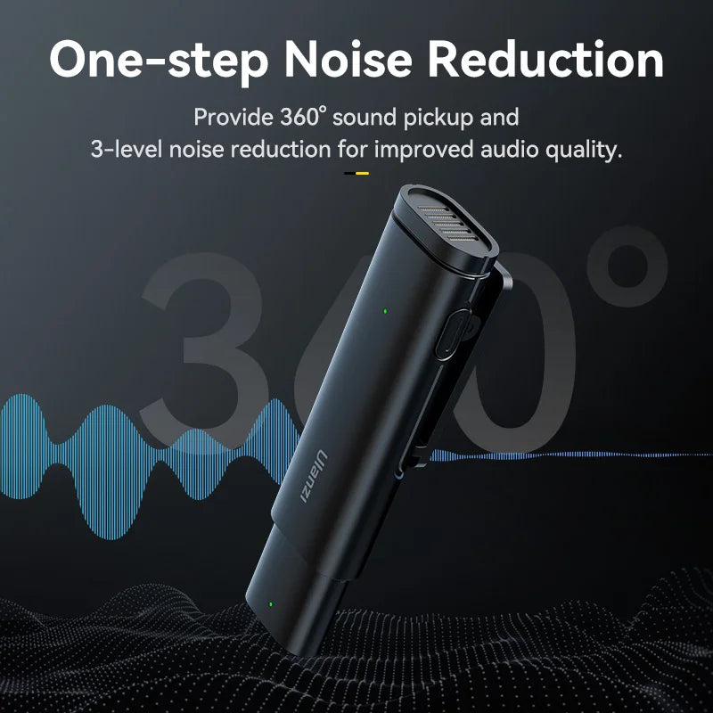 Ulanzi WM-10 Wireless Clip-on Microphone for Smartphones - Noise Reduction