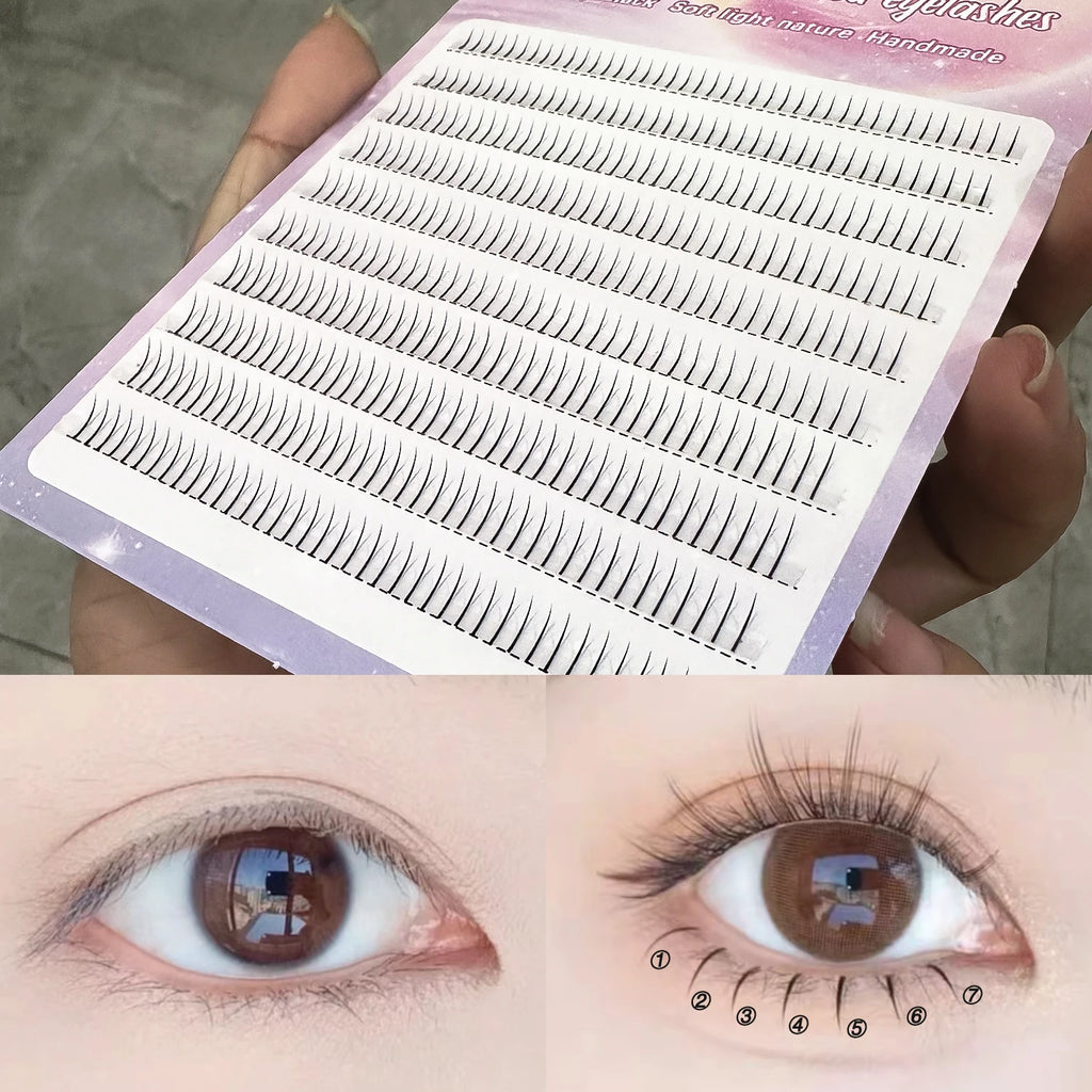 REDSIREN Cluster Lashes - 10 Rows of Natural Look Bottom Lashes
