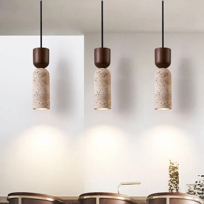 Vintage Wabi-Sabi Style Pendant Chandelier for Elegant Bedroom Ambiance