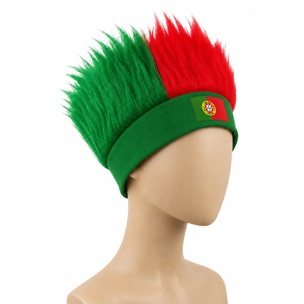 Ultimate World Cup Fan Wig - Vibrant National Flag Colors