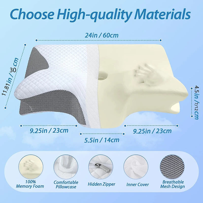 Ergonomic Memory Foam Pillow for Optimal Neck Pain Relief